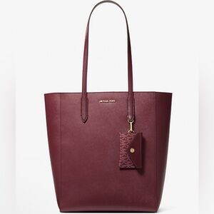 Michael Kors Vincent Large Saffiano Leather Tote Bag With Card Wallet